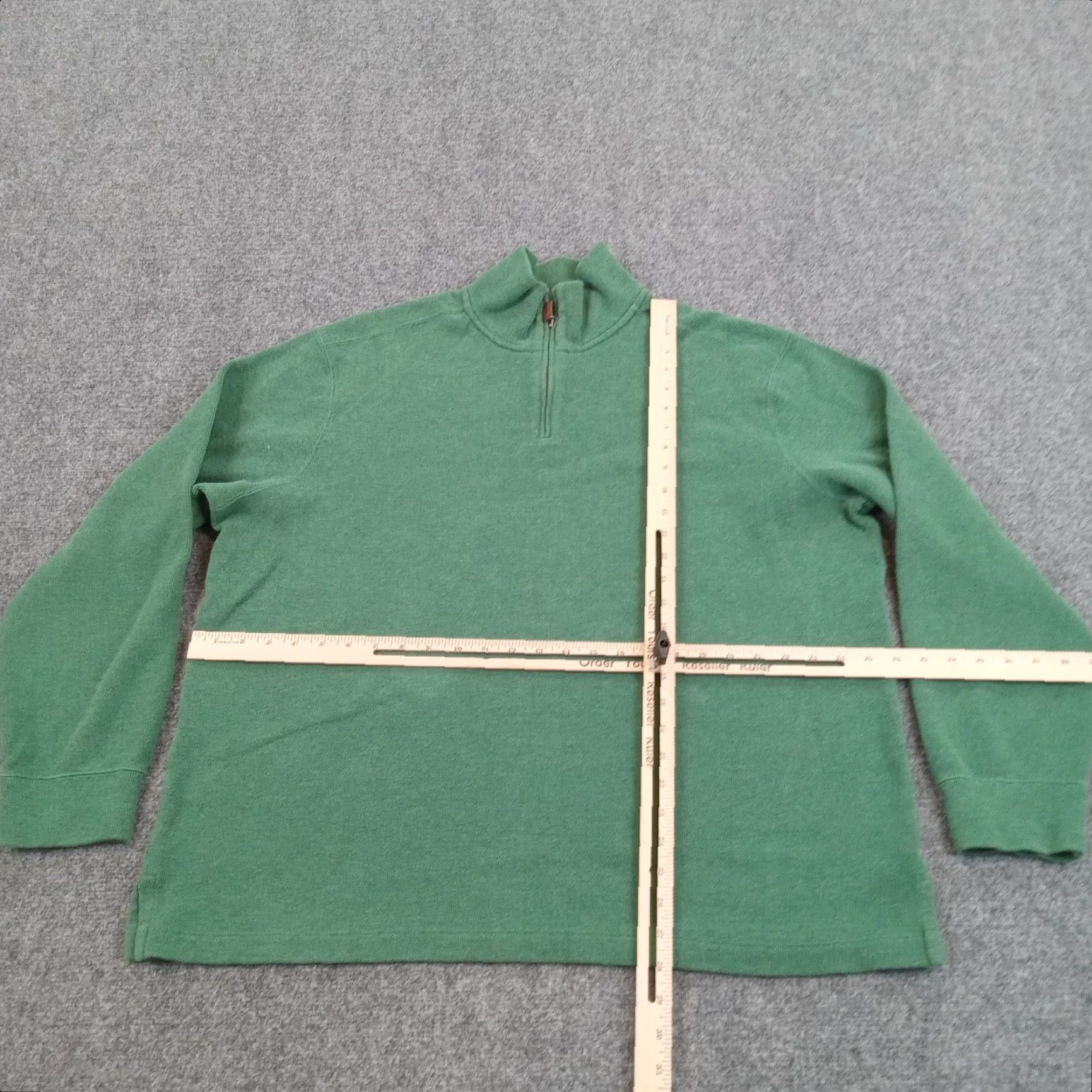 Ralph Lauren Polo Ralph Lauren Sweater Mens 2XL Green Mock Neck 1/4 Zip Pullover Cotton Long Sleeve Size US XXL / EU 58 / 5 - 2 Thumbnail