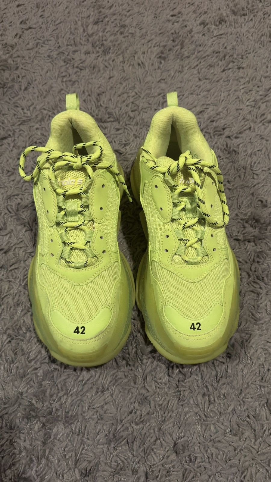 Balenciaga Balenciaga Triple S - Fluo Yellow Size US 9 / EU 42 - 4 Thumbnail