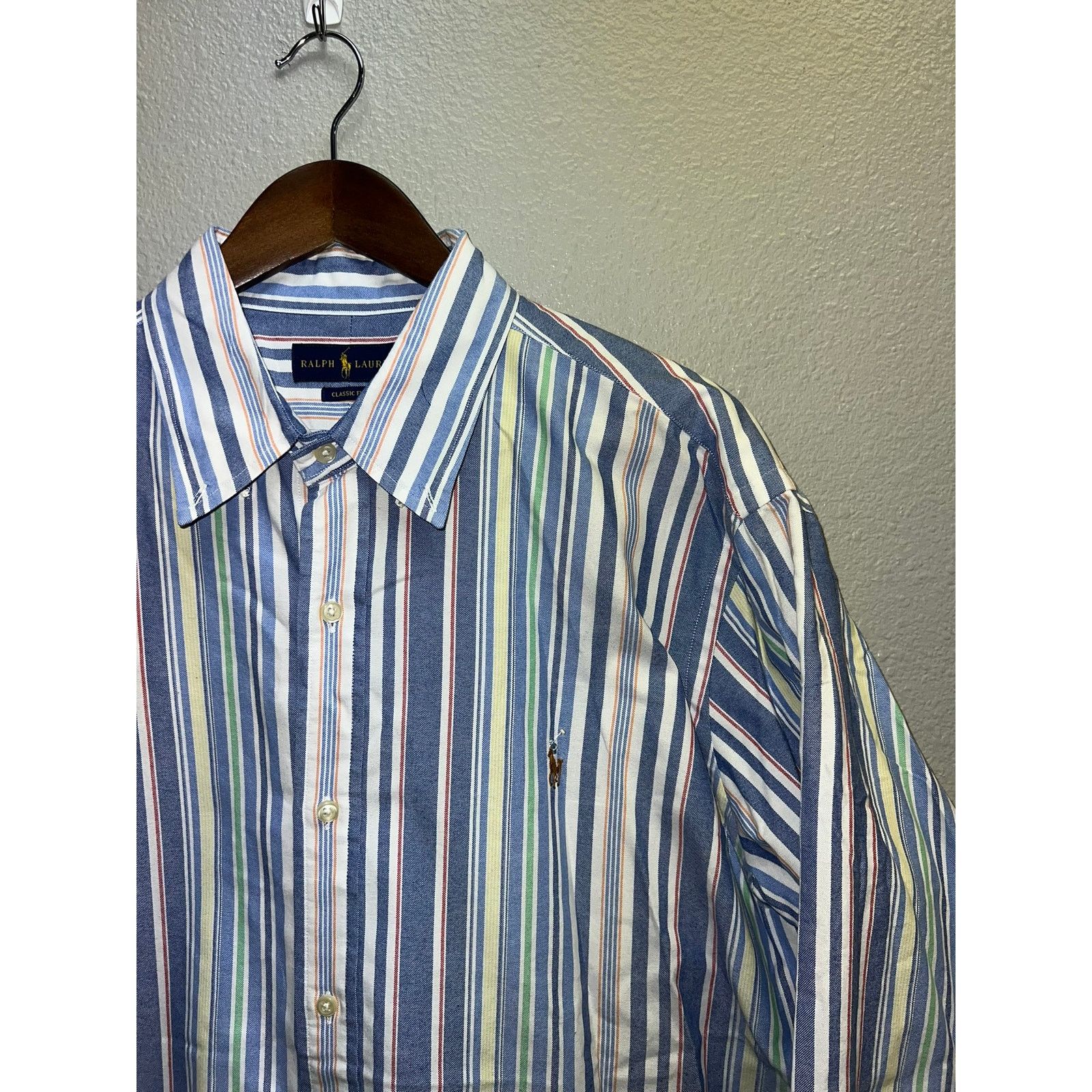 Polo Ralph Lauren Polo Ralph Lauren Button Up Shirt Pony Oxford Stripe PRL XL Size US XL / EU 56 / 4 - 2 Thumbnail