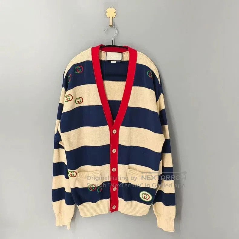 Gucci Gucci Striped Knit Cardigan Sweater. Size US M / EU 48-50 / 2 - 1 Thumbnail