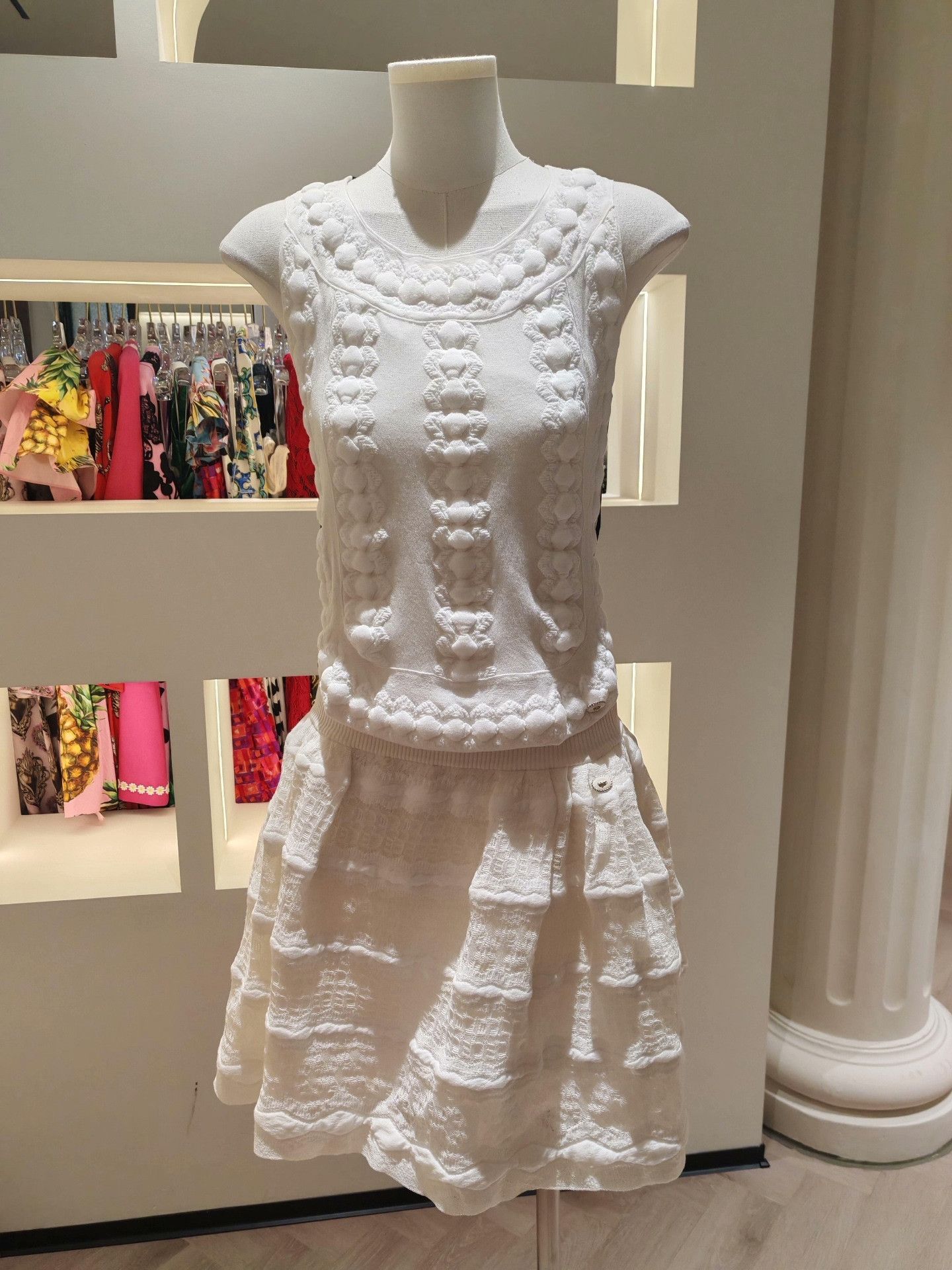 Chanel CHANEL Black White Contrast Knit Set Size ONE SIZE - 1 Thumbnail