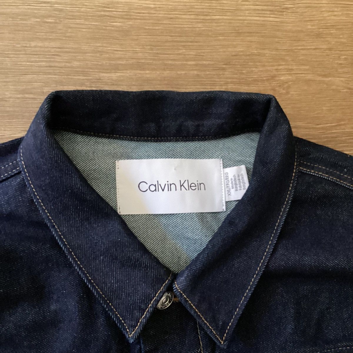 Calvin Klein Calvin Klein Selvedge Denim Utility Trucker Jacket Size US XXL / EU 58 / 5 - 2 Thumbnail