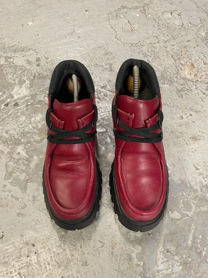 Prada SS1999 Prada Red Vibram Leather Shoes Size US 8 / IT 38 - 3 Thumbnail