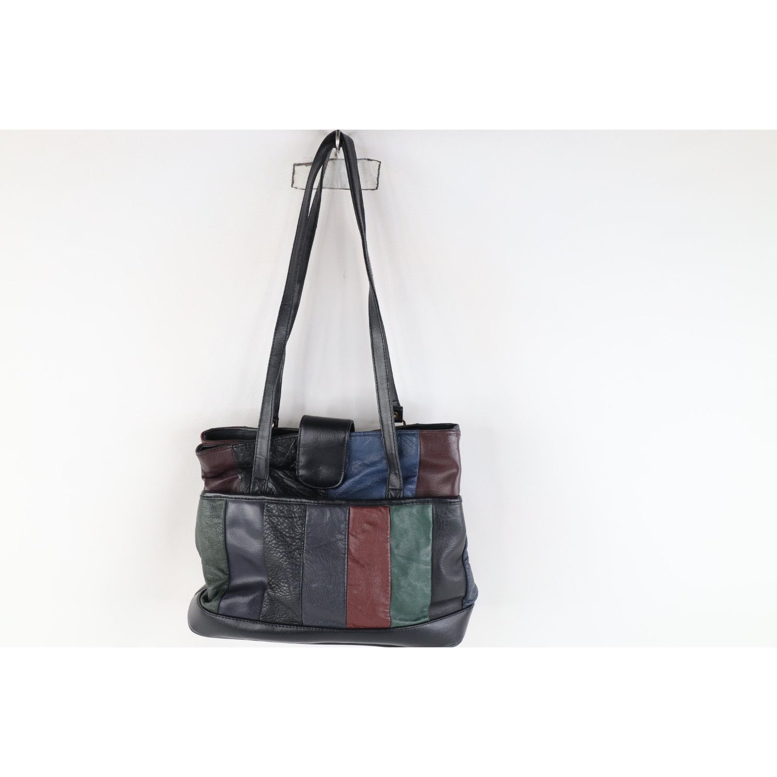 Vintage Vintage 80s 90s Streetwear Geometric Striped Leather Purse Size ONE SIZE - 1 Thumbnail