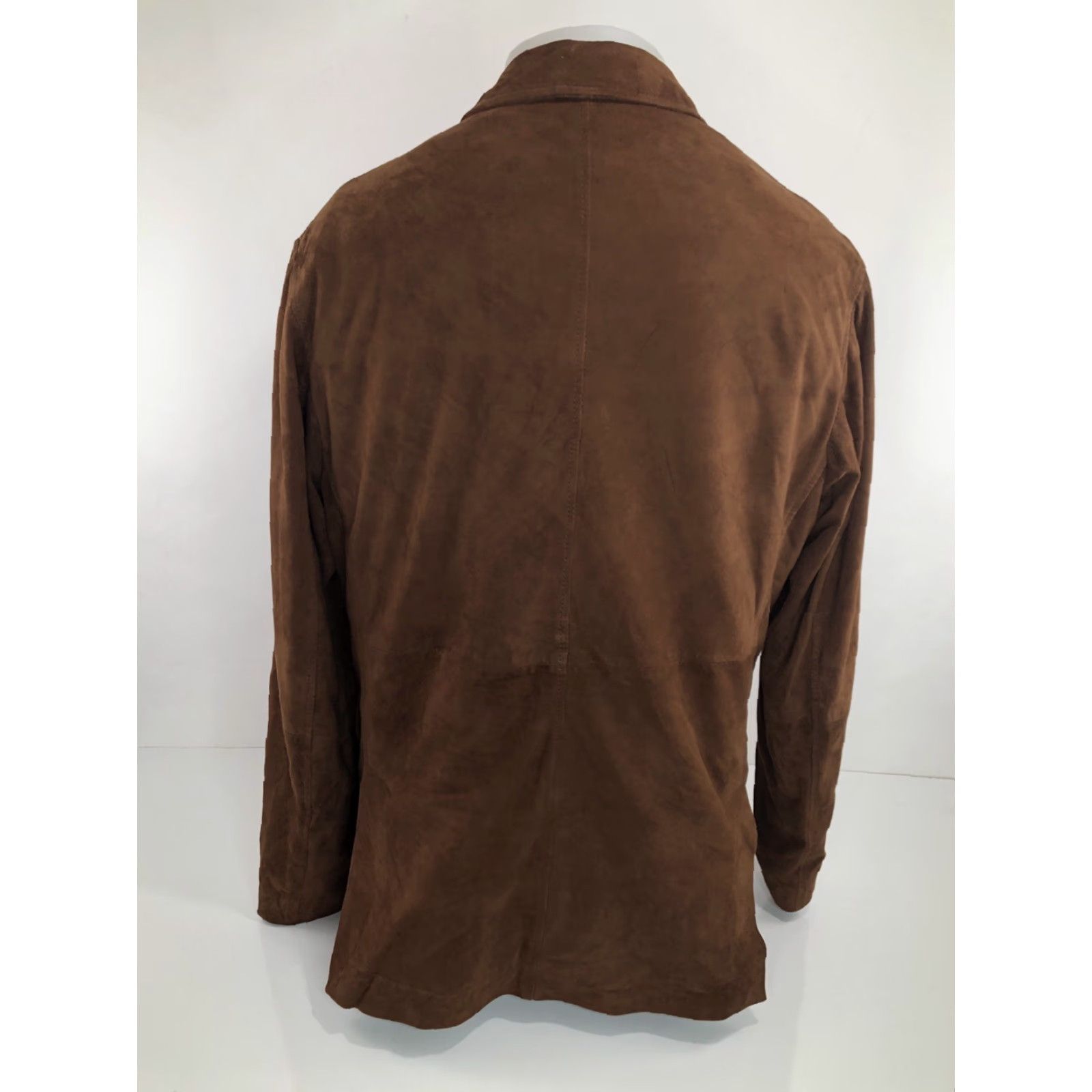Peter Millar PETER MILLAR Blazer Suede Leather Mens Md. Lined Jacket Brown M Size 40R - 3 Thumbnail