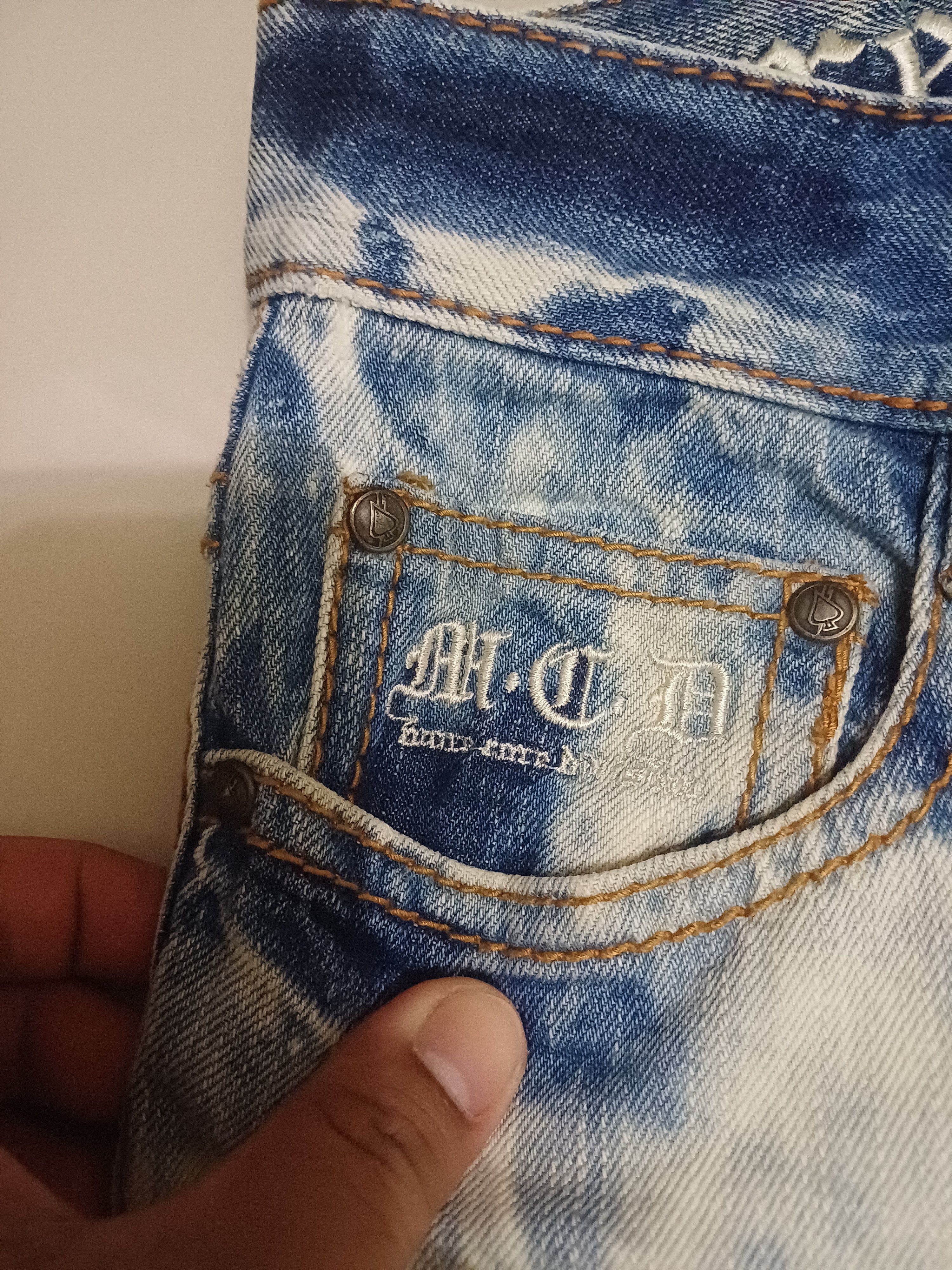 Seditionaries Crazy acid wash jeans Punk Goth Distressed MCD Jeans Size US 30 / EU 46 - 7 Thumbnail
