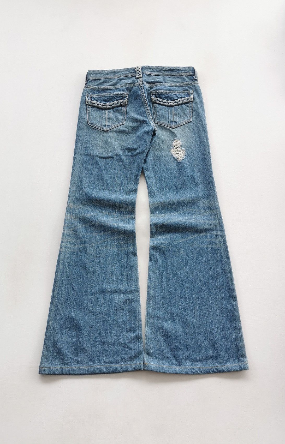 Japanese Brand Wide Flared Rosebud Japan Jeans Size US 28 / EU 44 - 4 Thumbnail