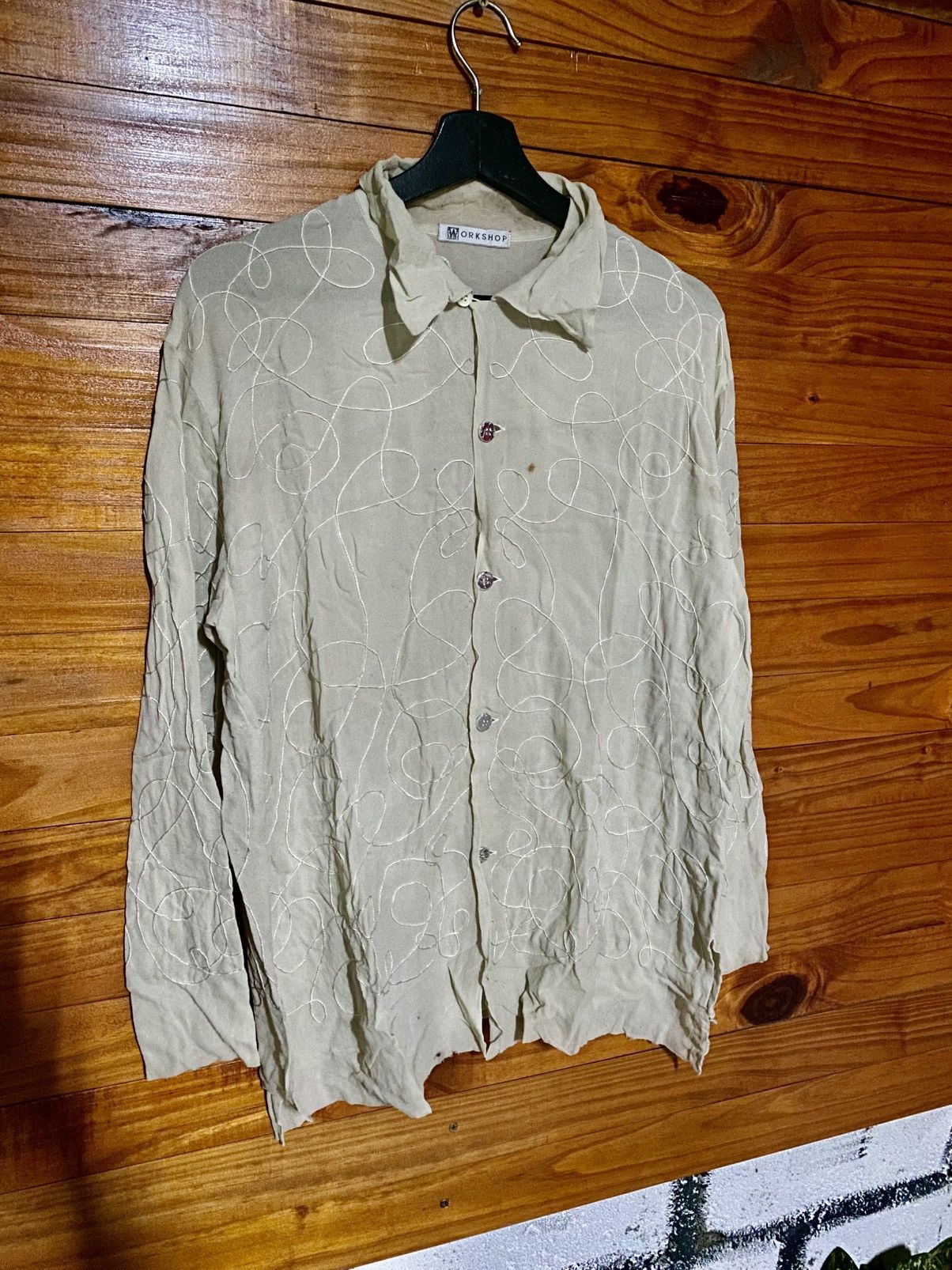 Yohji Yamamoto Vintage Yohji Yamamoto Embroidered Abstract Avant-Garde Size US M / EU 48-50 / 2 - 5 Thumbnail