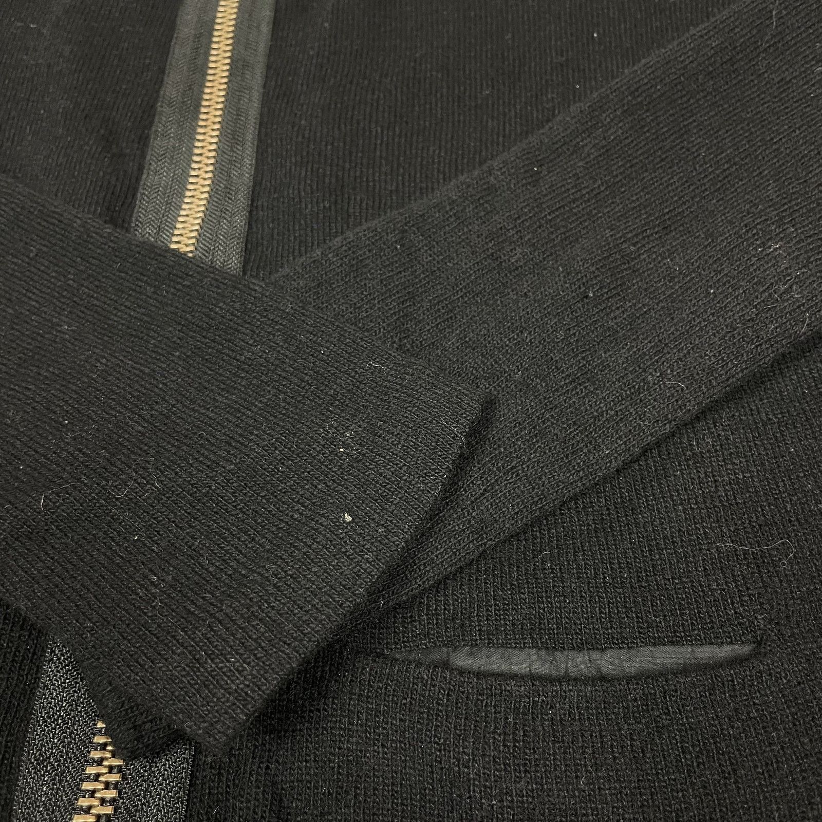 Acne Studios Acne Women's Black Wool Full Zip Cropped Fleece Jacket Small Size S / US 4 / IT 40 - 5 Thumbnail