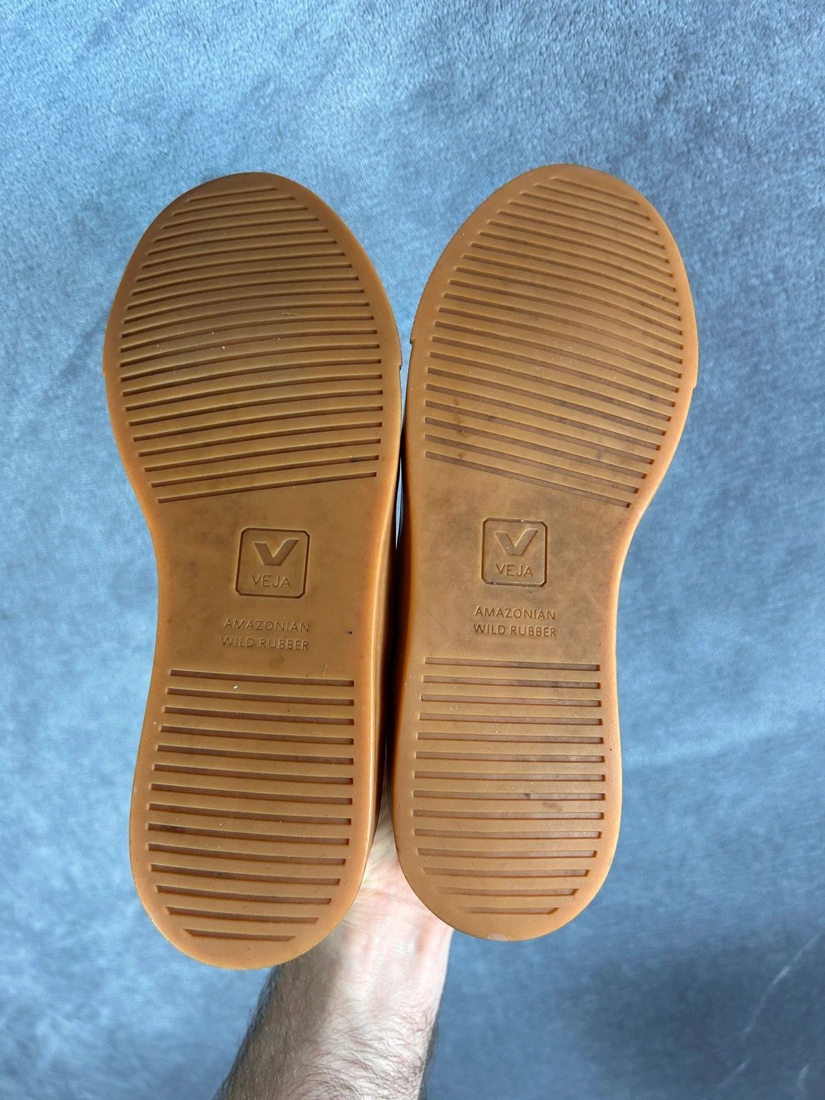 Designer × Veja Wata Veja cream brown leather sneakers big logo Size US 7 / IT 37 - 9 Thumbnail