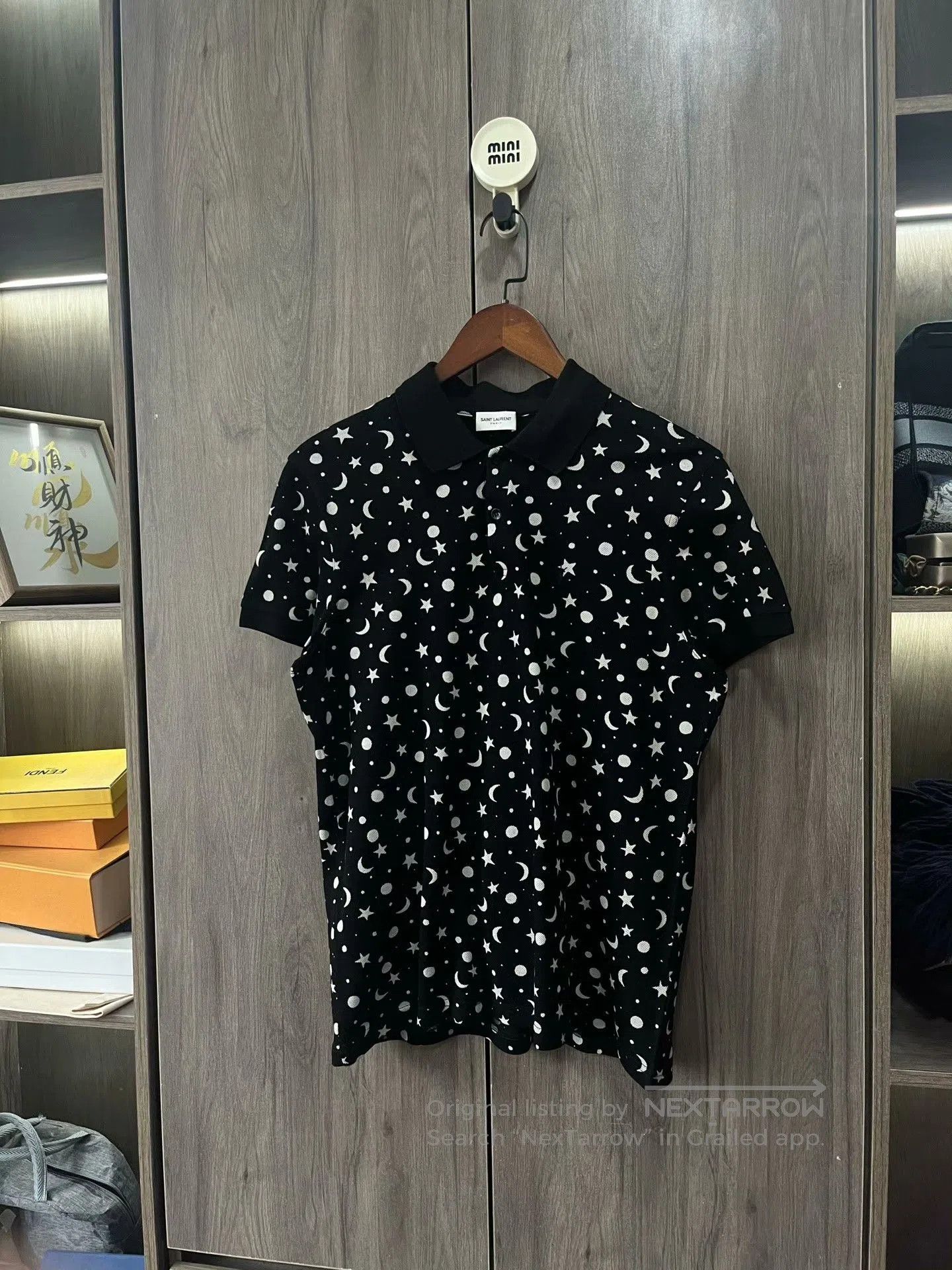 Saint Laurent Paris Saint Laurent SLP Printed Polo T-Shirt. Size US L / EU 52-54 / 3 - 4 Thumbnail