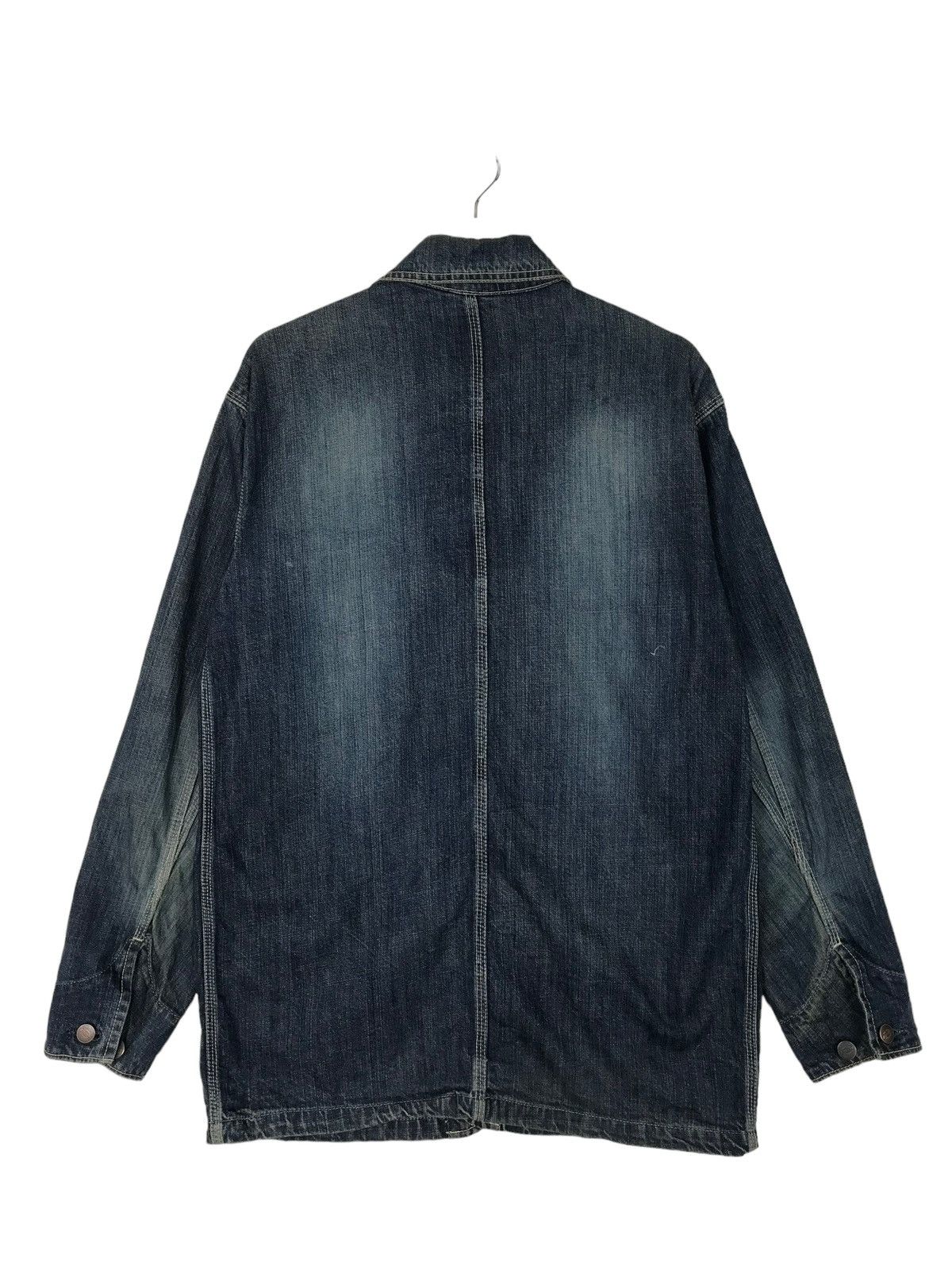 Dickies 💥 VINTAGE DICKIES DENIM CHORE JACKET Size US L / EU 52-54 / 3 - 8 Thumbnail