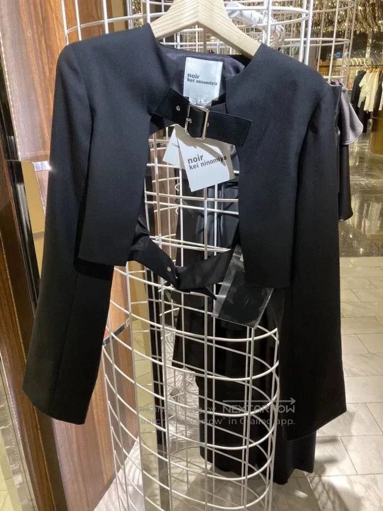 Comme des Garcons CDG Noir Buckle Short Jacket.