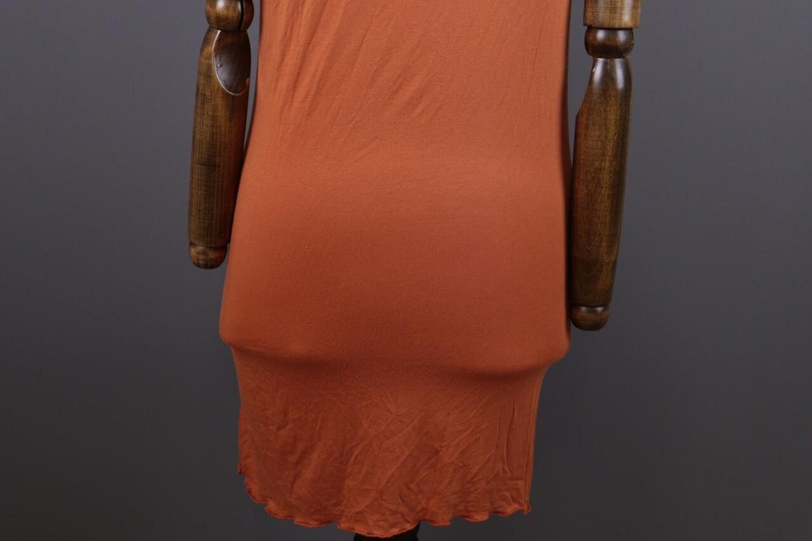 Designer Gudrun Sjoden Orange Bodycon Tunic Blouson Dress Size M Size M / US 6-8 / IT 42-44 - 9 Thumbnail