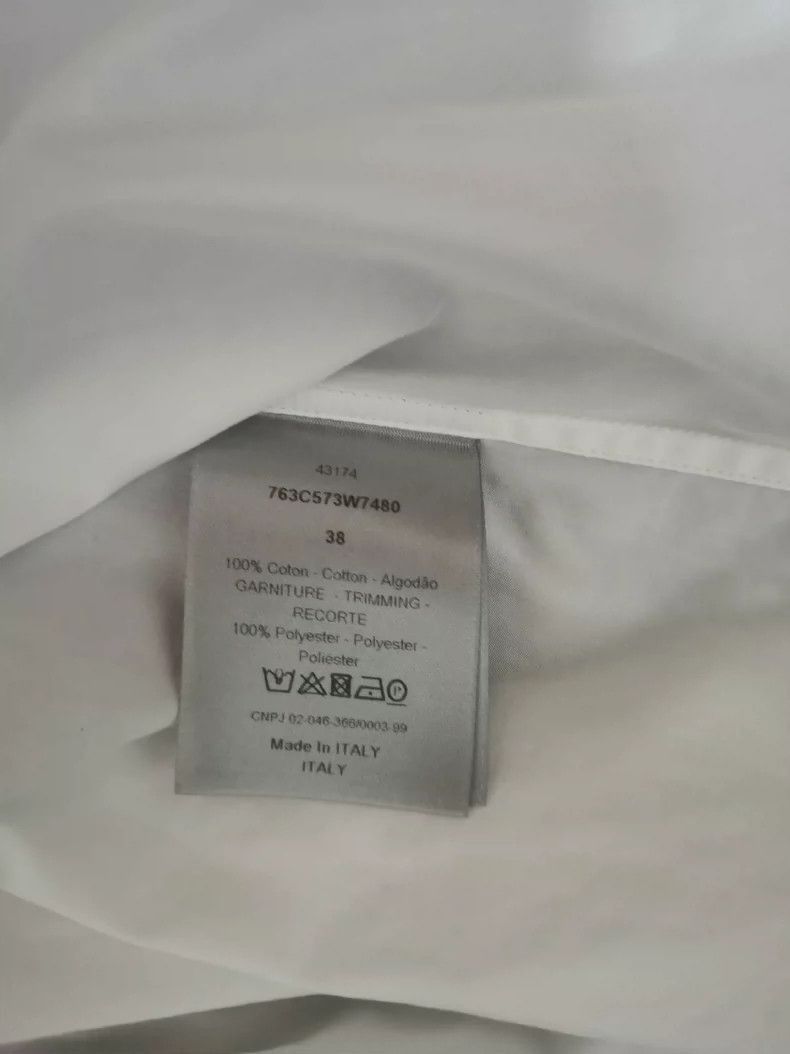 Dior Dior Homme White Embroidered Shirt Size US M / EU 48-50 / 2 - 5 Thumbnail