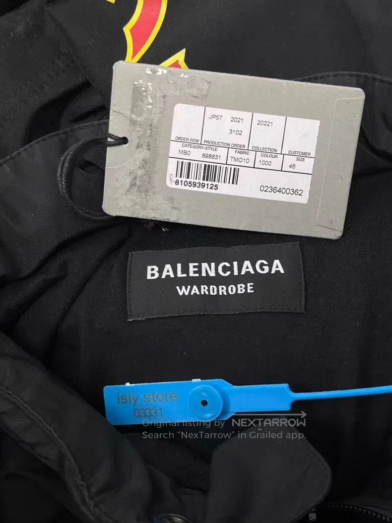 Balenciaga Balenciaga Lightning Letter Logo Pattern Printed Hooded Wi Size US S / EU 44-46 / 1 - 5 Thumbnail