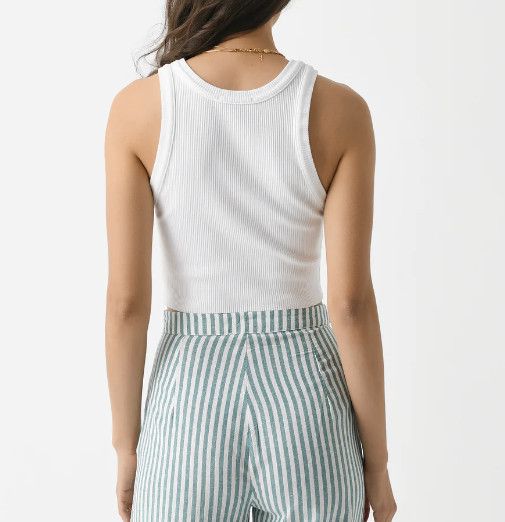 Agolde *** AGOLDE Cropped Bailey Tank White ( S ) Size S / US 4 / IT 40 - 2 Thumbnail