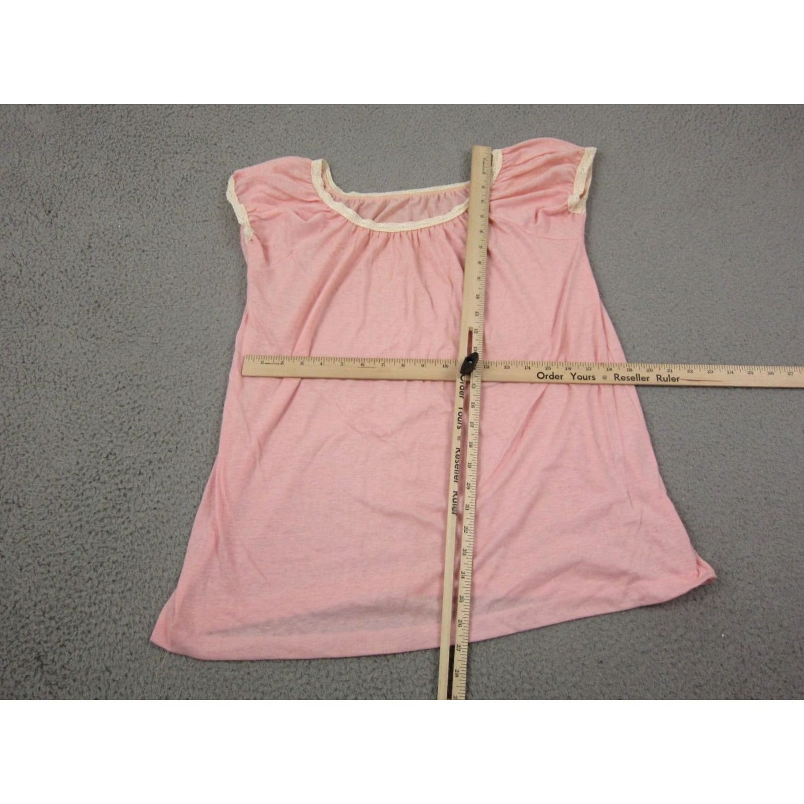 Vintage Vintage Sleep Shirt Womens Medium Pink Nightgown Cap Sleeve Soft Loungewear 70s Size M / US 6-8 / IT 42-44 - 6 Thumbnail