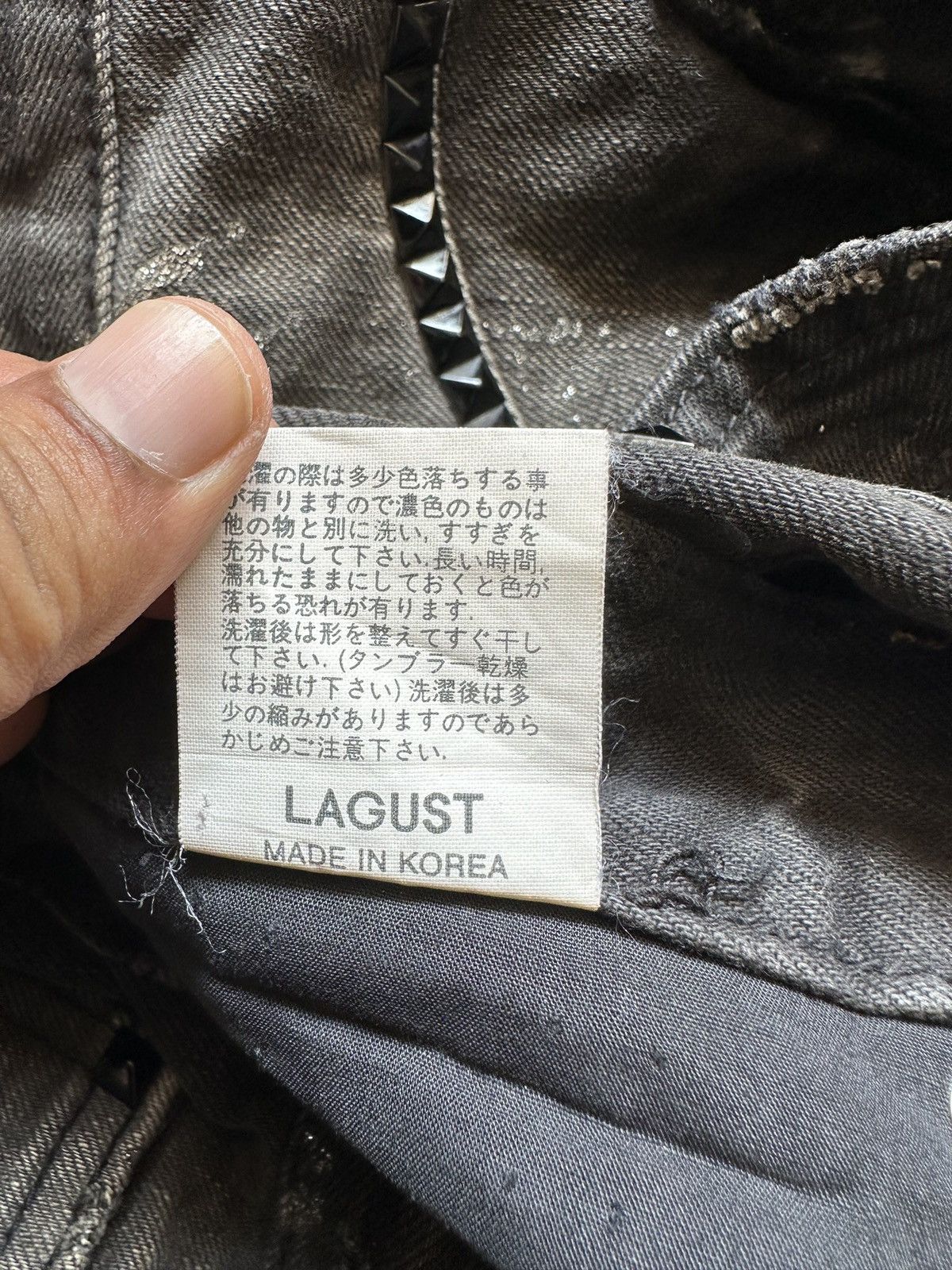 Yasuyuki Ishii 00’s LAGUST dusty studded gothic denim jeans Size US 30 / EU 46 - 13 Thumbnail