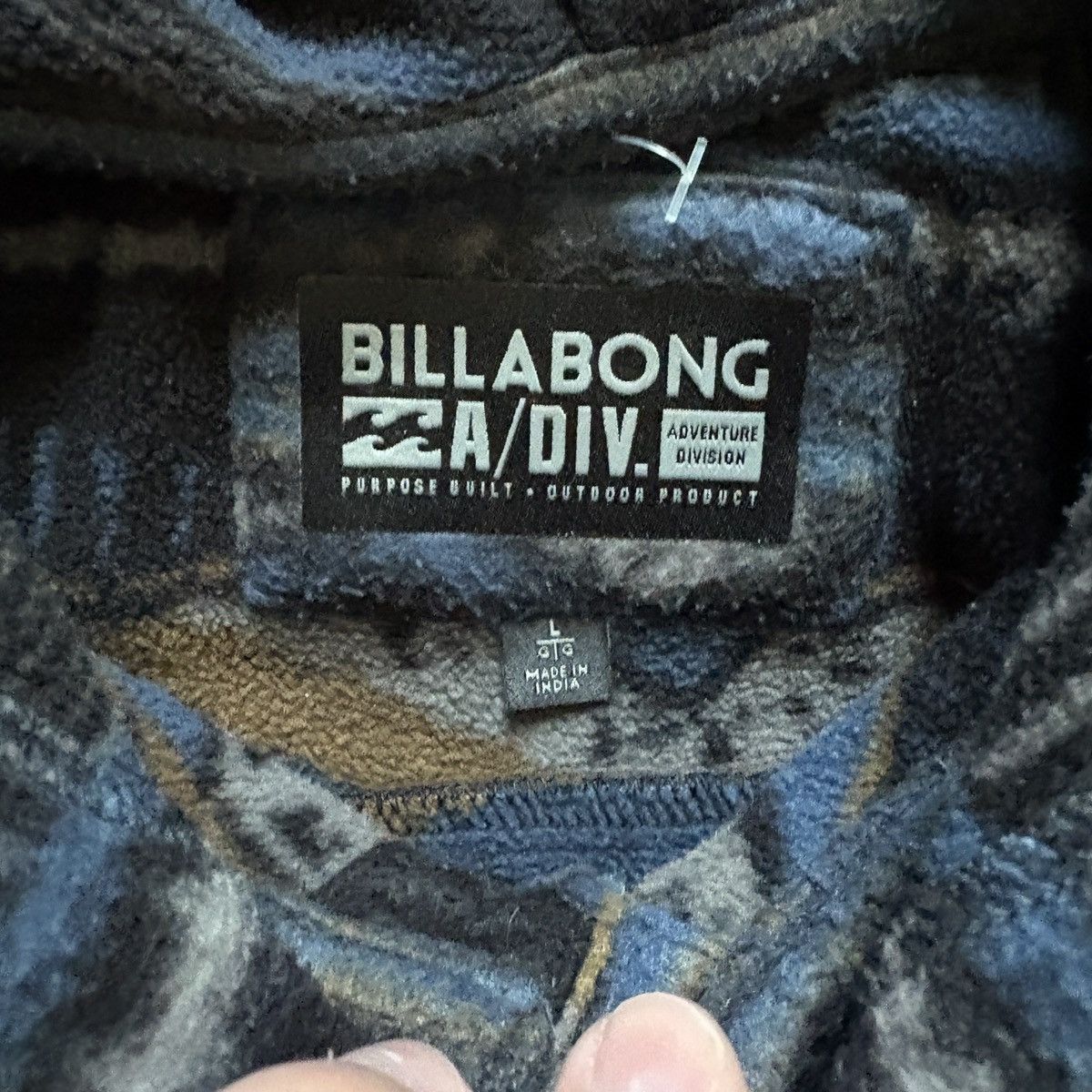 Billabong Y2K Billabong Aztec Design fleece Hoodie with button up s Size US L / EU 52-54 / 3 - 4 Thumbnail