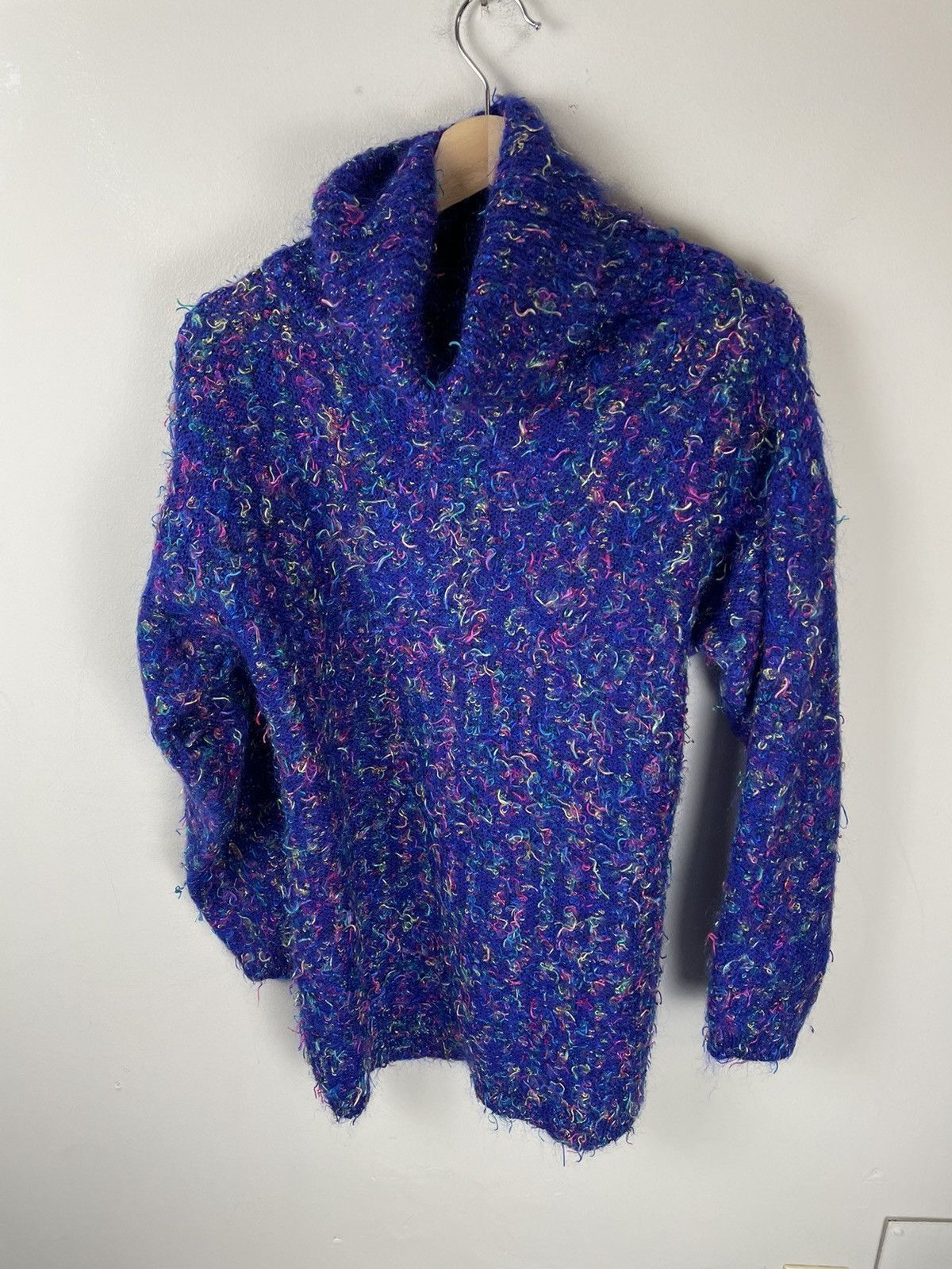 Vintage Vintage Mohair Speckled Turtleneck Sweater Size US S / EU 44-46 / 1 - 1 Thumbnail