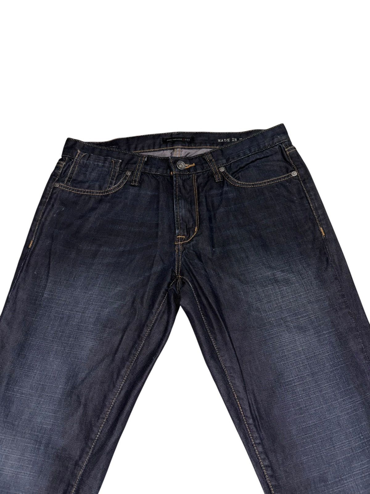 John Varvatos 32 John Varvatos Oil Waxed Navy denim jeans USA straight vtg Size US 32 / EU 48 - 5 Thumbnail