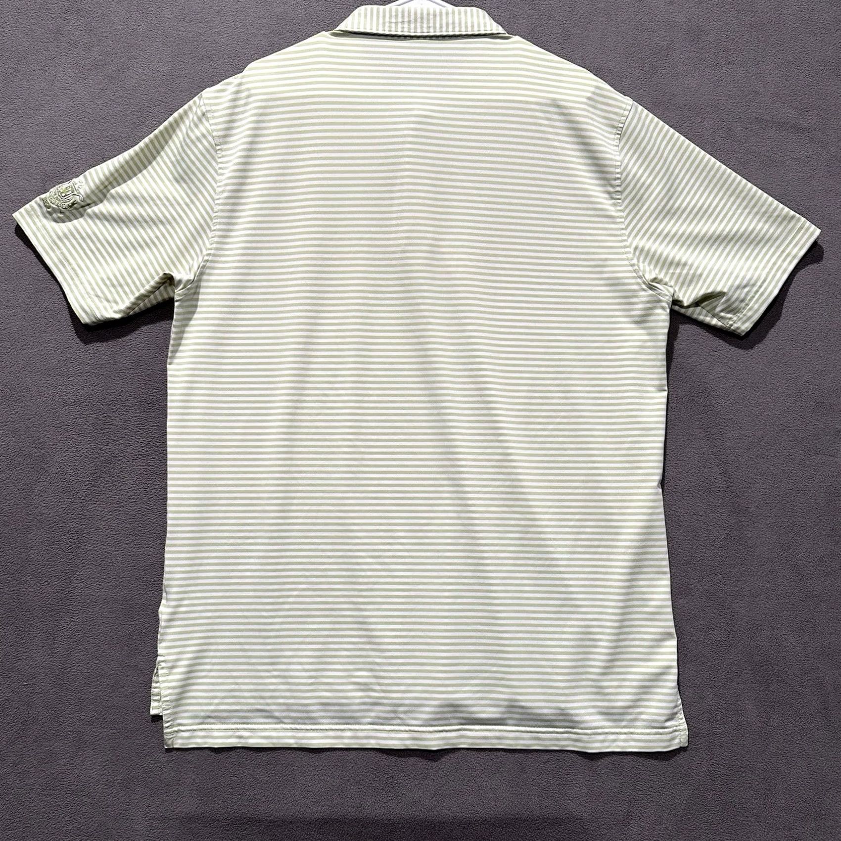 Peter Millar Peter Millar Polo Shirt Mens Large Green White Striped Golf Summer Comfort EUC Size US L / EU 52-54 / 3 - 2 Thumbnail