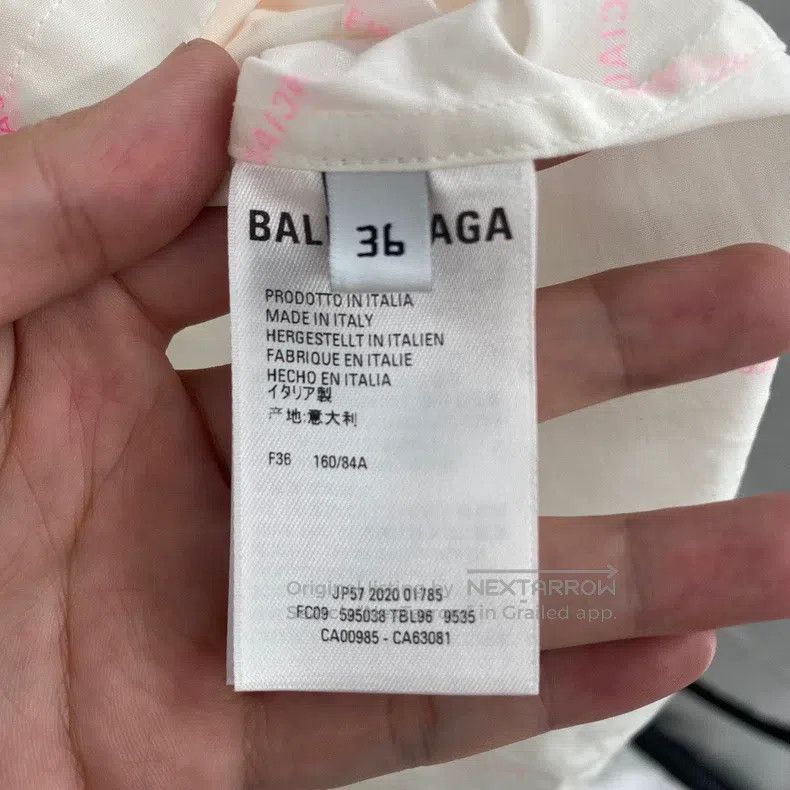 Balenciaga Balenciaga Pink barrage short-sleeve shirt Size XS / US 0-2 / IT 36-38 - 3 Thumbnail
