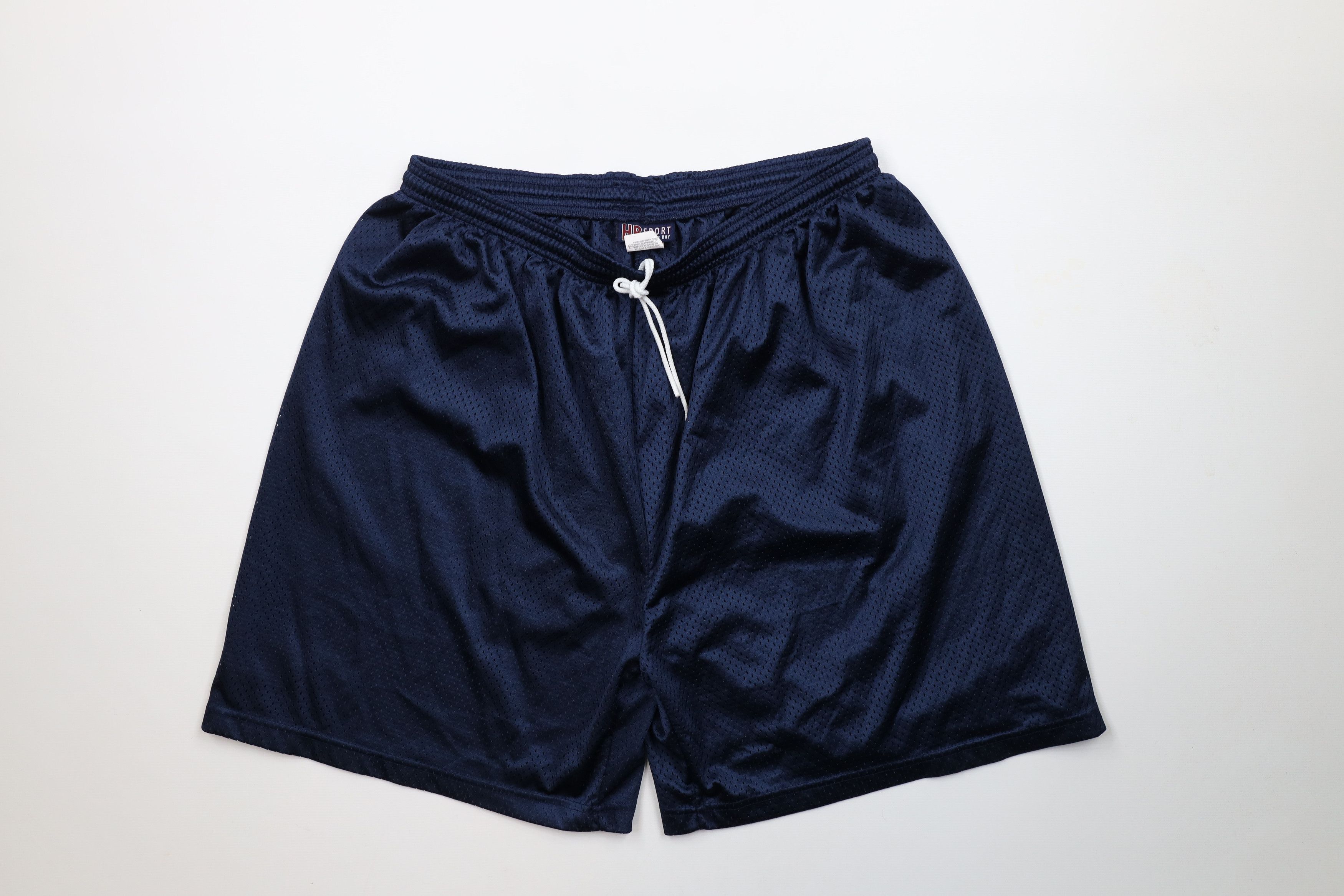 Vintage Vintage 90s Streetwear Above Knee Mesh Shorts Navy Blue USA Size US 40 / EU 56 - 1 Thumbnail
