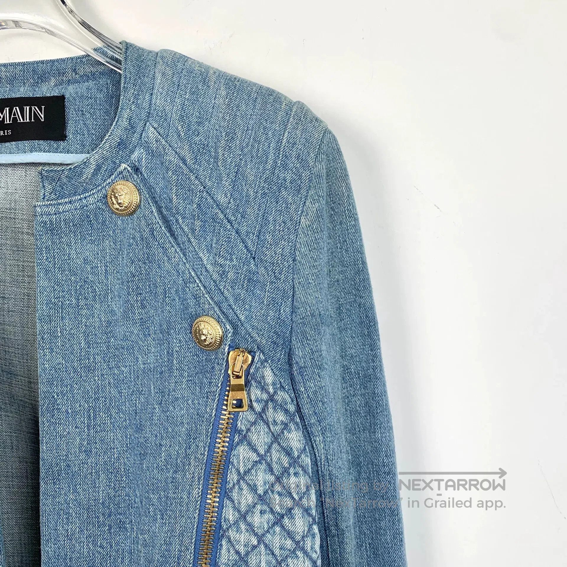 Balmain Balmain Blue Gold Button Denim Jacket. Size XS / US 0-2 / IT 36-38 - 3 Thumbnail