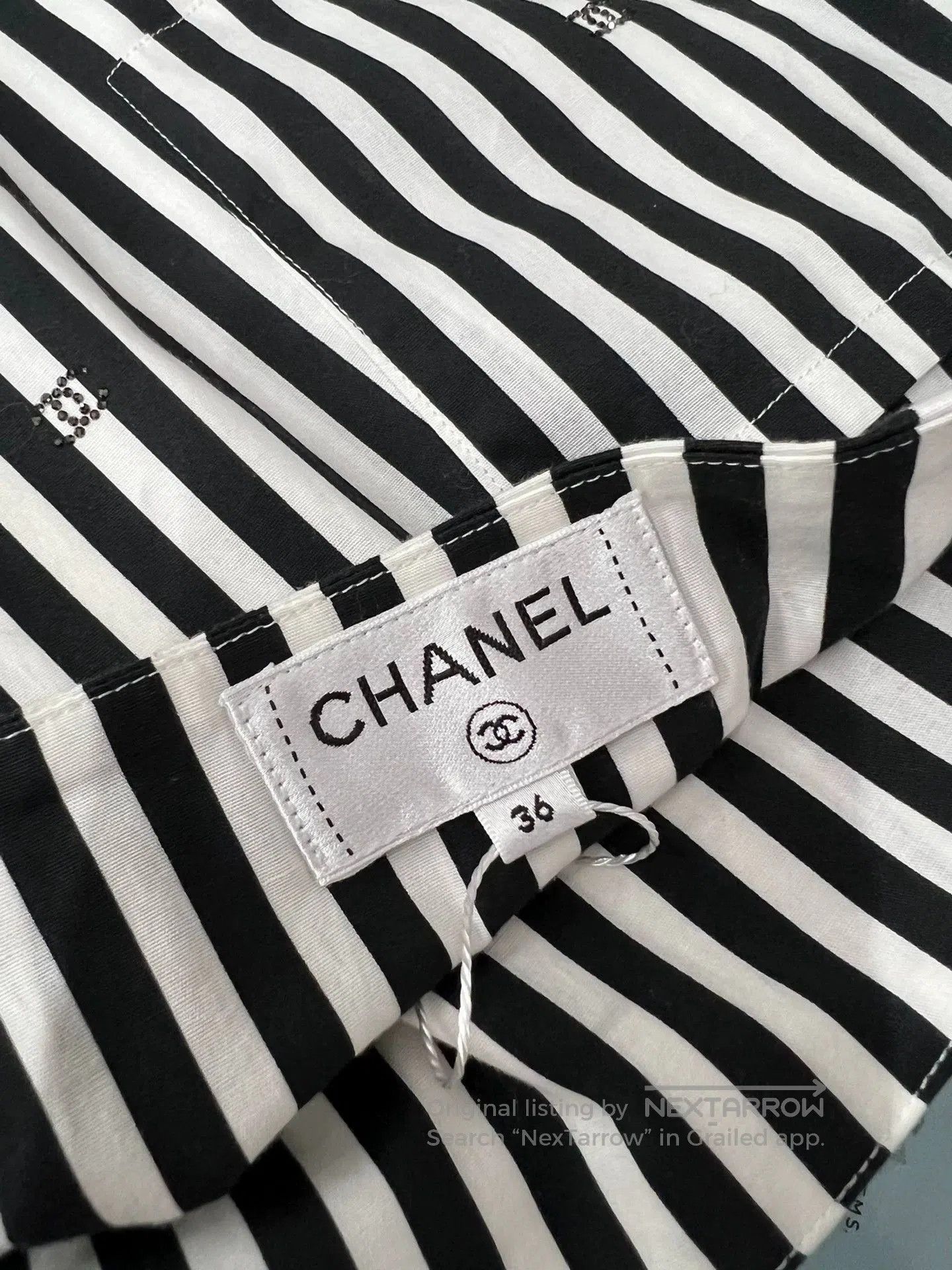 Chanel Chanel 24M Stripe CC Crystal Skirt. Size 24" / US 00 / IT 34 - 3 Thumbnail
