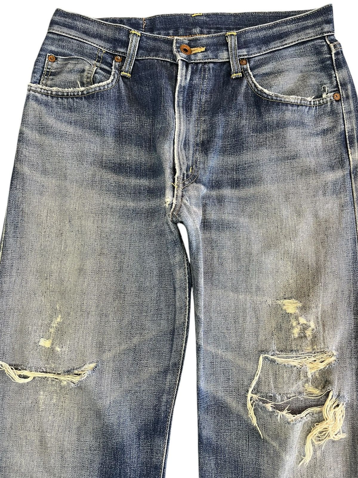 Edwin × Vintage Vintage Edwin 505xx Selvedge Distressed Denim Size US 31 - 2 Thumbnail