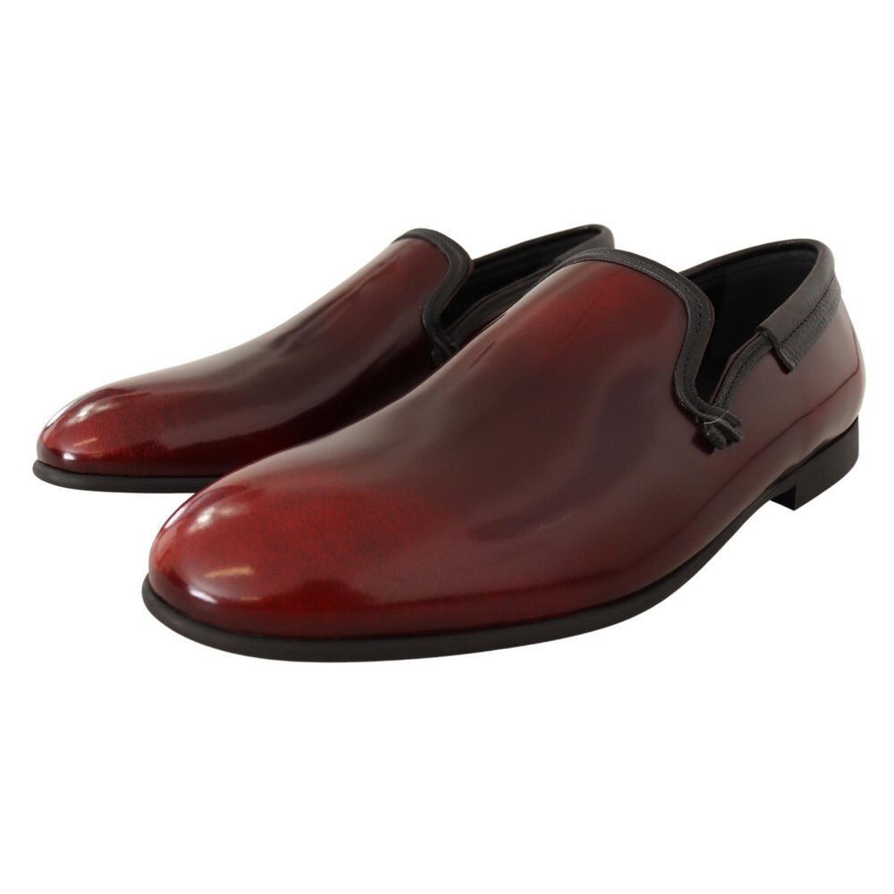 Dolce & Gabbana Dolce & Gabbana Elegant Bordeaux Leather Loafers Size US 7 / EU 40 - 5 Thumbnail
