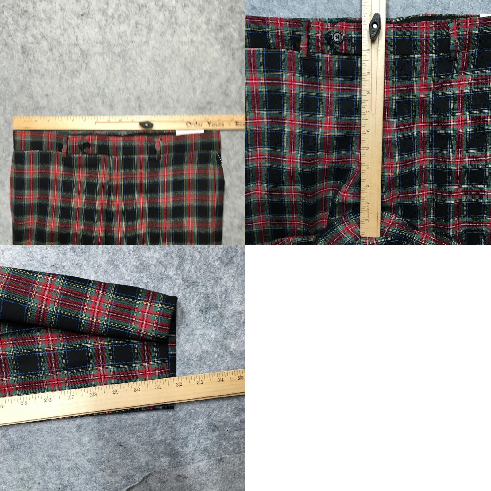 Brooks Brothers Brooks Brothers Pants Regent Fit Mens 34x32 Plaid Tartan Flat Front Red Green Multicolor Dress Pants Mens Front Zip Size US 34 / EU 50 - 9 Thumbnail