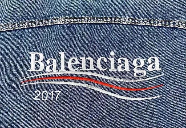 Balenciaga Balenciaga Washed Denim Jacket with Logo. Size US M / EU 48-50 / 2 - 6 Thumbnail
