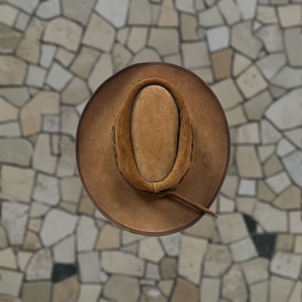 Vintage VINTAGE Excalibur Men’s Cowboy Hat Leather OSFM Brown Mens Size ONE SIZE - 1 Thumbnail