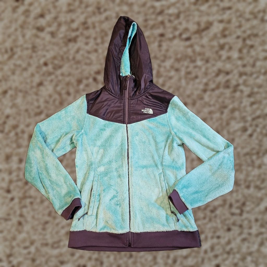 The North Face The North Face Jacket Women M Green Fuzzy Fleece Hood Full Zip Casual Outdoor Size M / US 6-8 / IT 42-44 - 1 Thumbnail