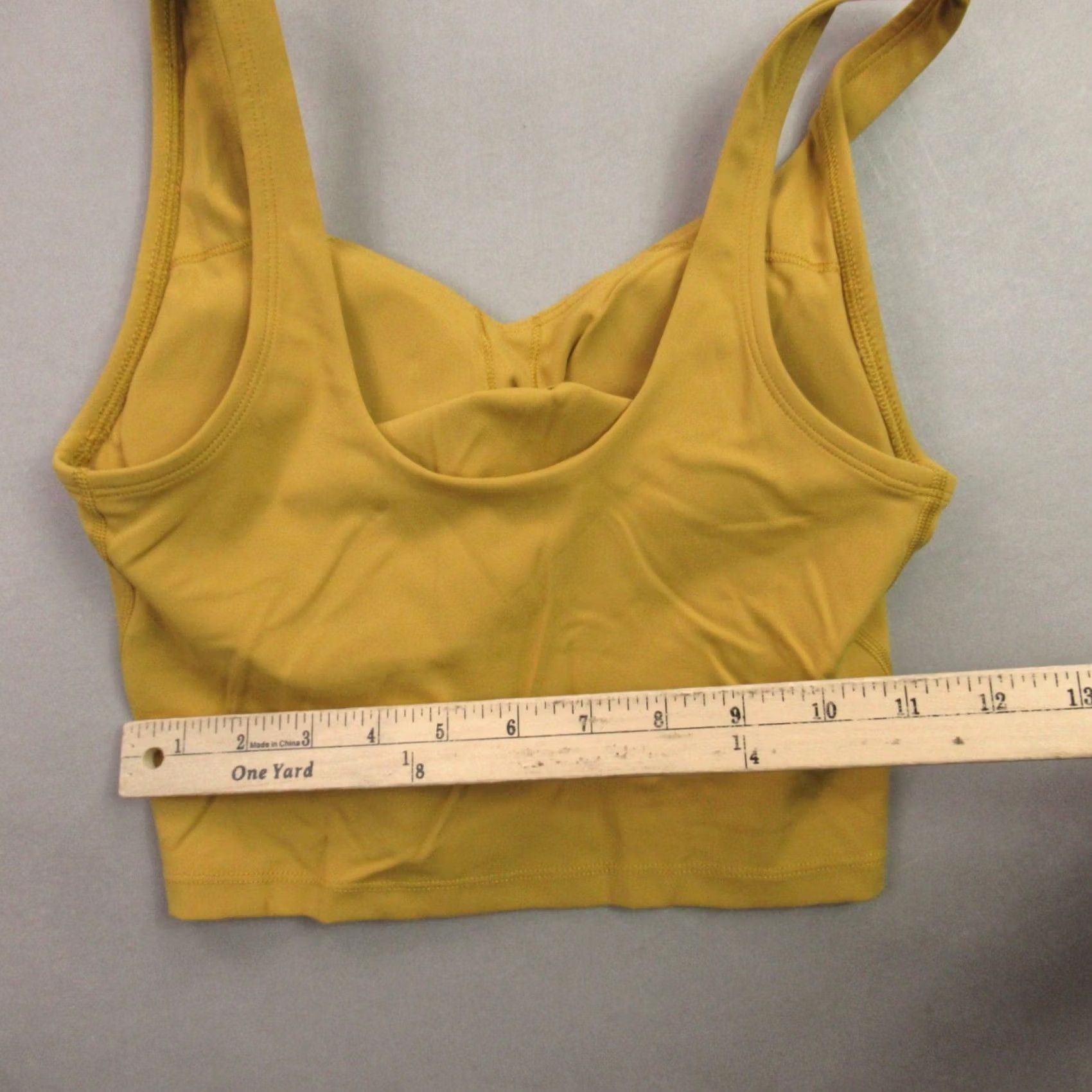 Vintage Womens Sports Bra Medium Mustard Brown Workout Activewear Support Size ONE SIZE - 4 Thumbnail