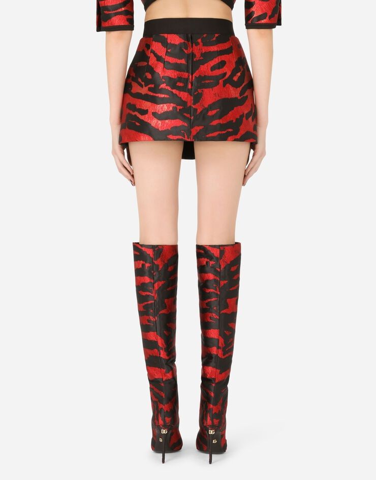 Dolce & Gabbana o1y0925 Mini Skirt in Black/Red Size 26" / US 2 / IT 38 - 4 Thumbnail
