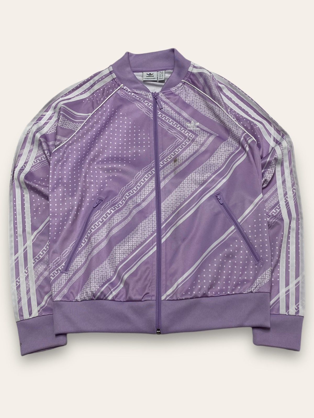 Adidas Vintage ADIDAS Bandana Purple Striped Abstract Track Zip Size M / US 6-8 / IT 42-44 - 1 Thumbnail