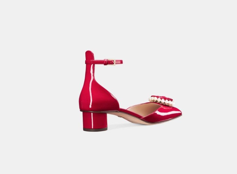 Dior o1w1db10325 414S5 Rose Pumps in Amaryllis Red Size US 6 / IT 36 - 3 Thumbnail