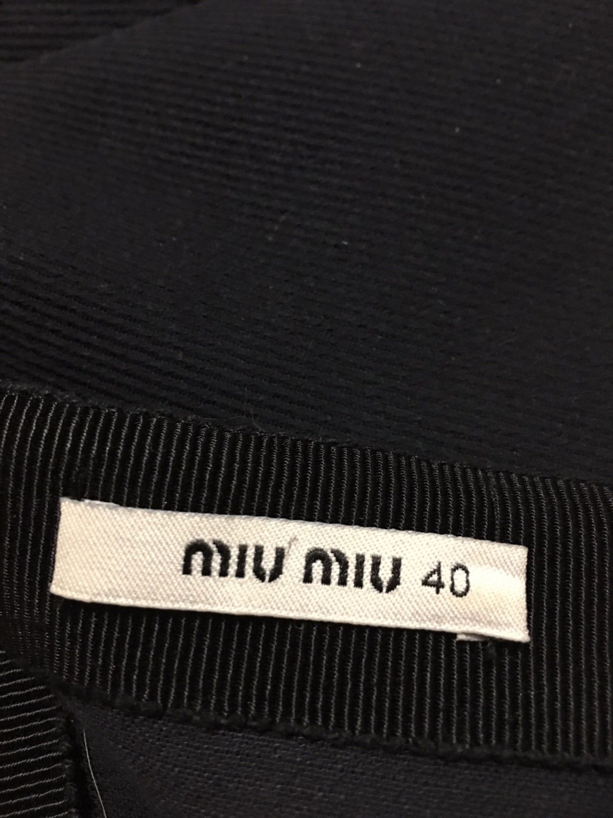 Miu Miu MIU MIU by Prada Cotton Black Mini Skirt Size EU 40 Size 27" / US 4 / IT 40 - 10 Thumbnail