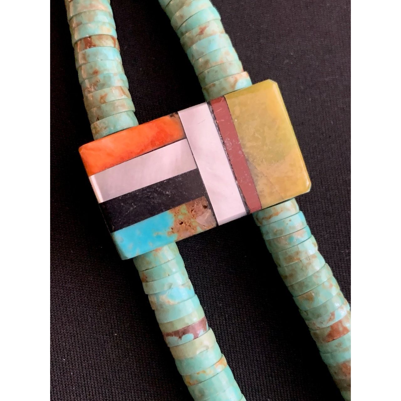Vintage Native American Turquoise Kewa Santo Domingo Heishi Necklace Size ONE SIZE - 5 Thumbnail