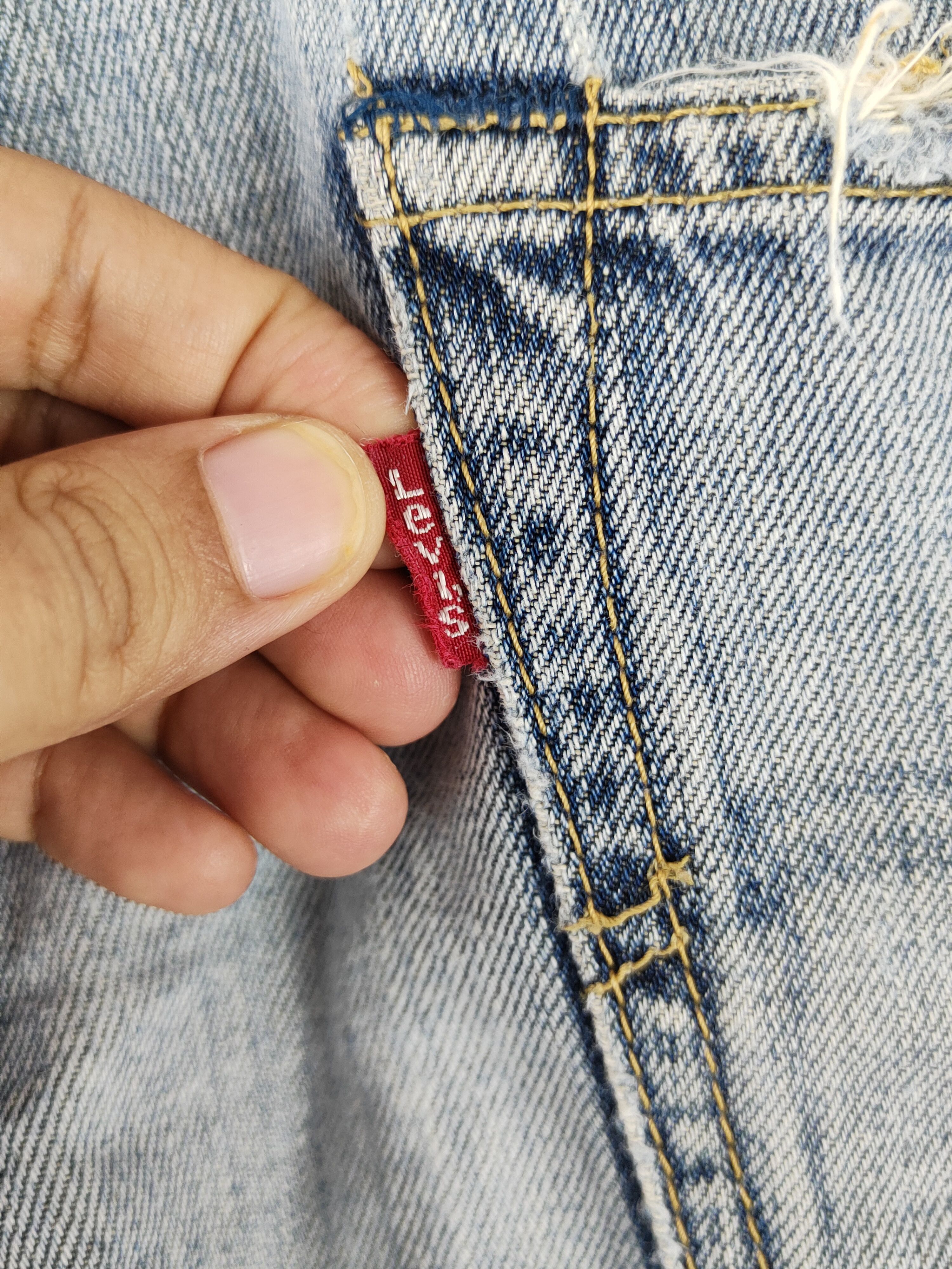 Levi's DL Levi's Blue Faded Distressed Ripped Jeans #S1853 Size US 32 / EU 48 - 9 Thumbnail