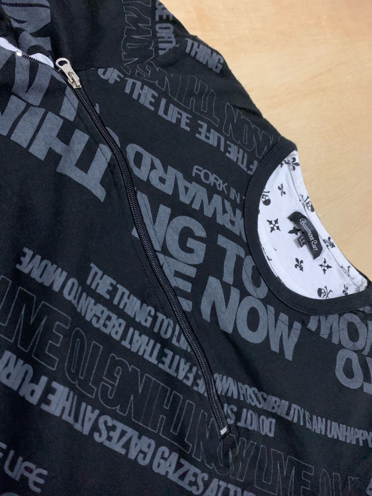 If Six Was Nine × Japanese Brand × Le Grande Bleu (L.G.B.) Y2k Poem Beaumont Carr Skull Zipper Ifsixwasnine Punk style Size US L / EU 52-54 / 3 - 6 Thumbnail