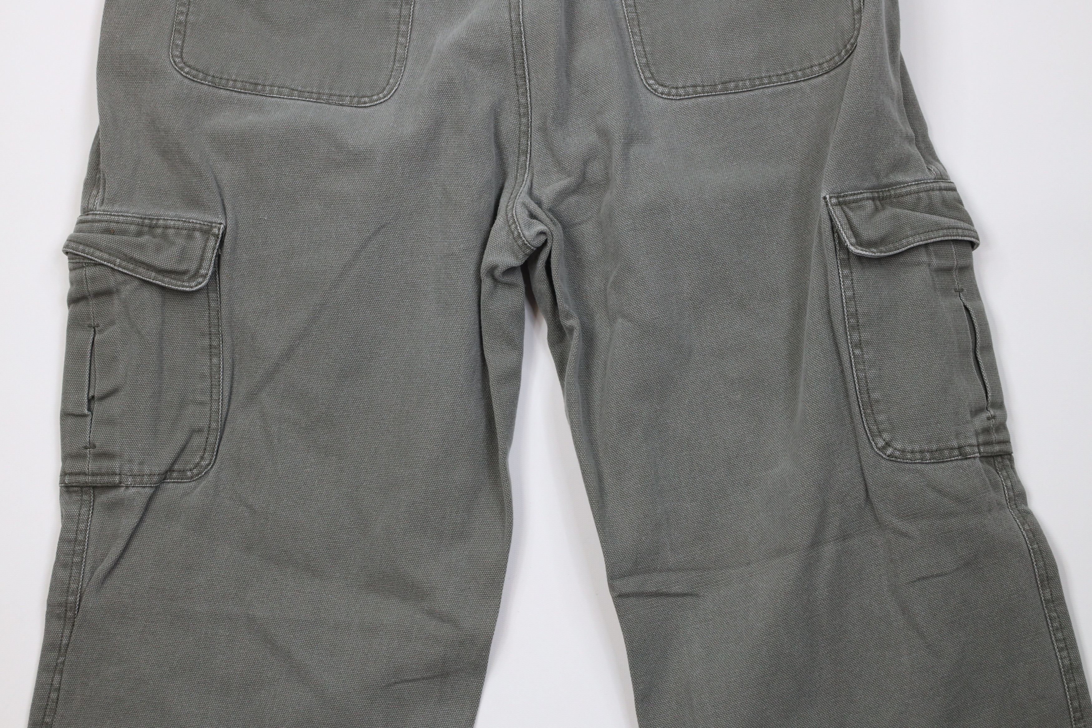 Cabelas Vintage 90s Cabelas Heavy Canvas Wide Leg Cargo Pants Green Size US 38 / EU 54 - 11 Thumbnail