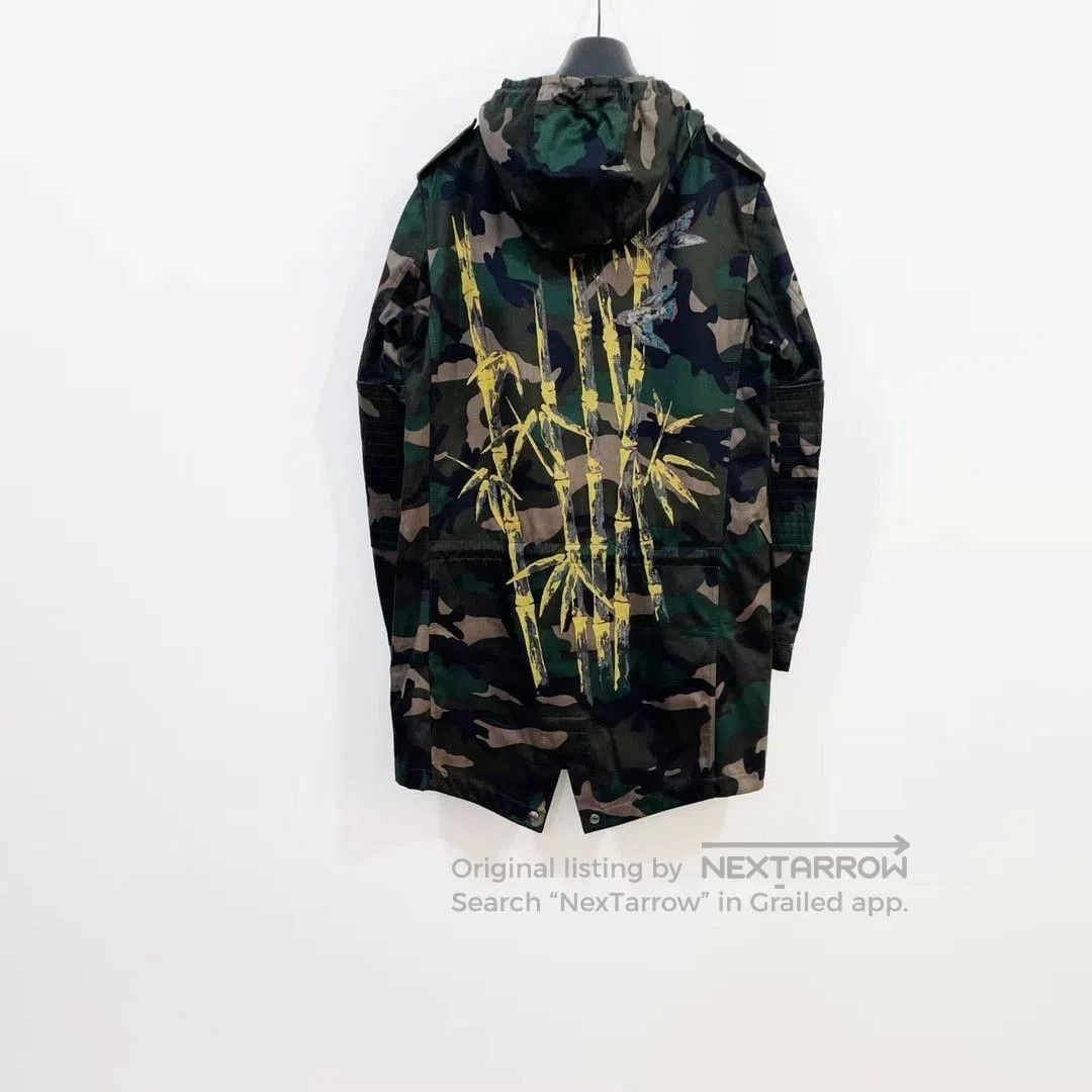 Valentino VALENTINO Mid-Length Camouflage Coat. Size US XL / EU 56 / 4 - 5 Thumbnail