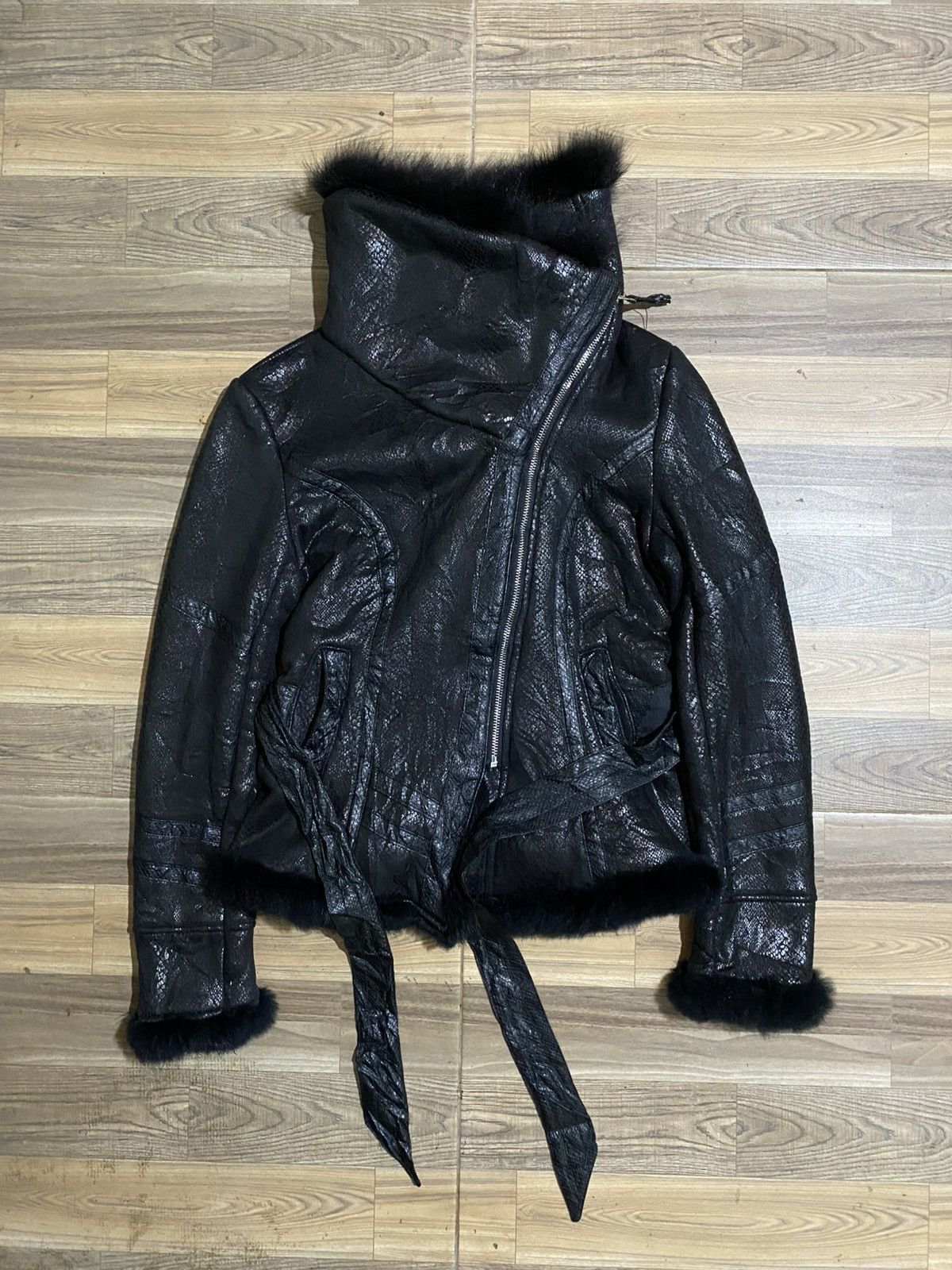 Pre-owned If Six Was Nine X Le Grande Bleu L G B Fur Jacket Shalang Lgb Style In Black
