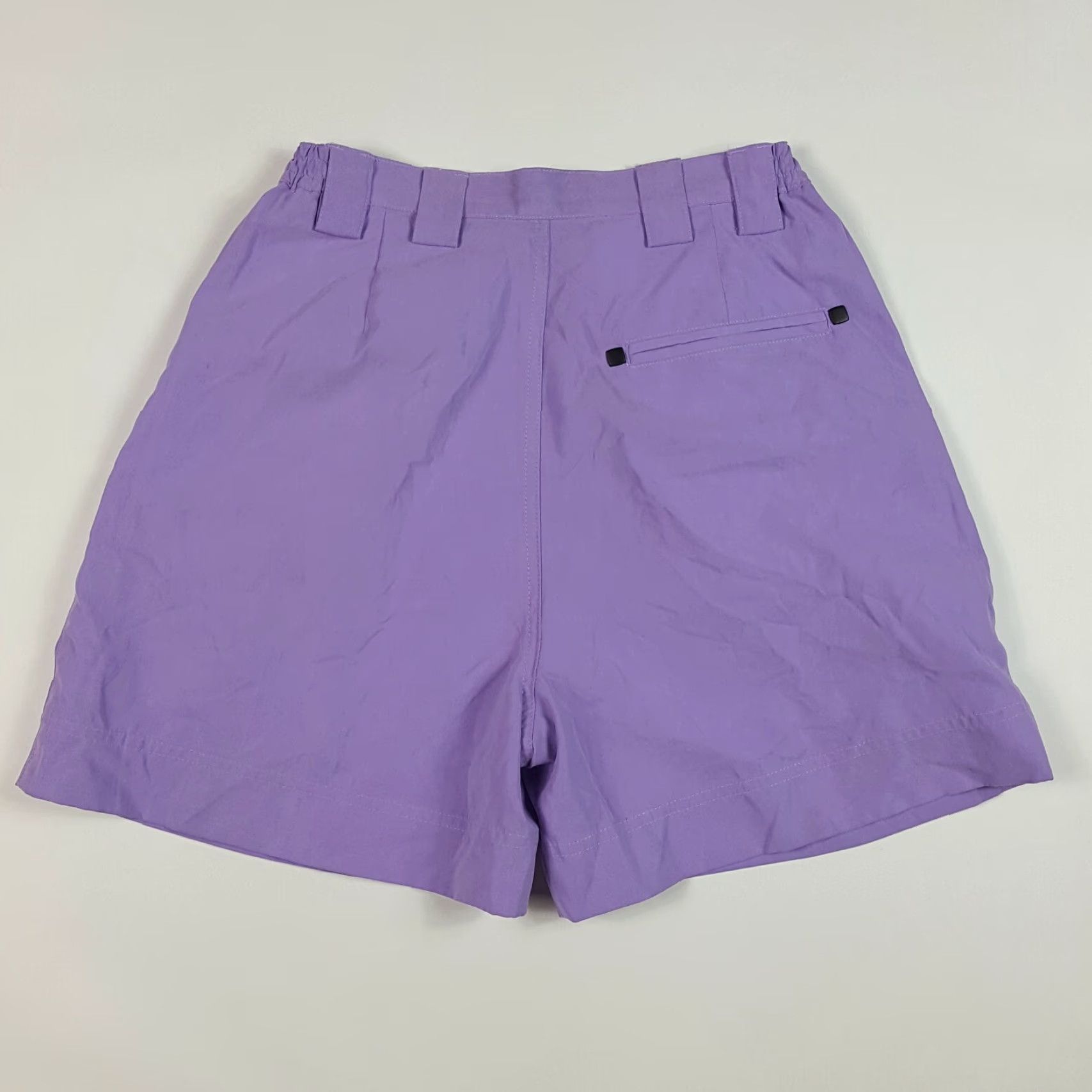 Vintage VINTAGE Retro High Waist Purple Pleated Womens Size 2 Relaxed Chino Outdoor Golf Shorts Size 25" / US 0 / IT 36 - 5 Thumbnail