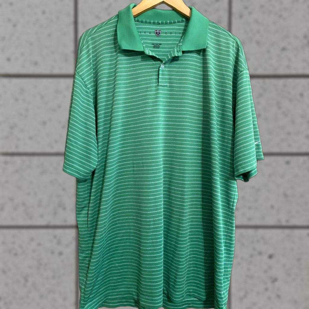 Nike Nike Men's 2XL Golf Polo Dri Fit Tour Performance Green Button Logo Collared Short Sleeve Size US XXL / EU 58 / 5 - 1 Thumbnail